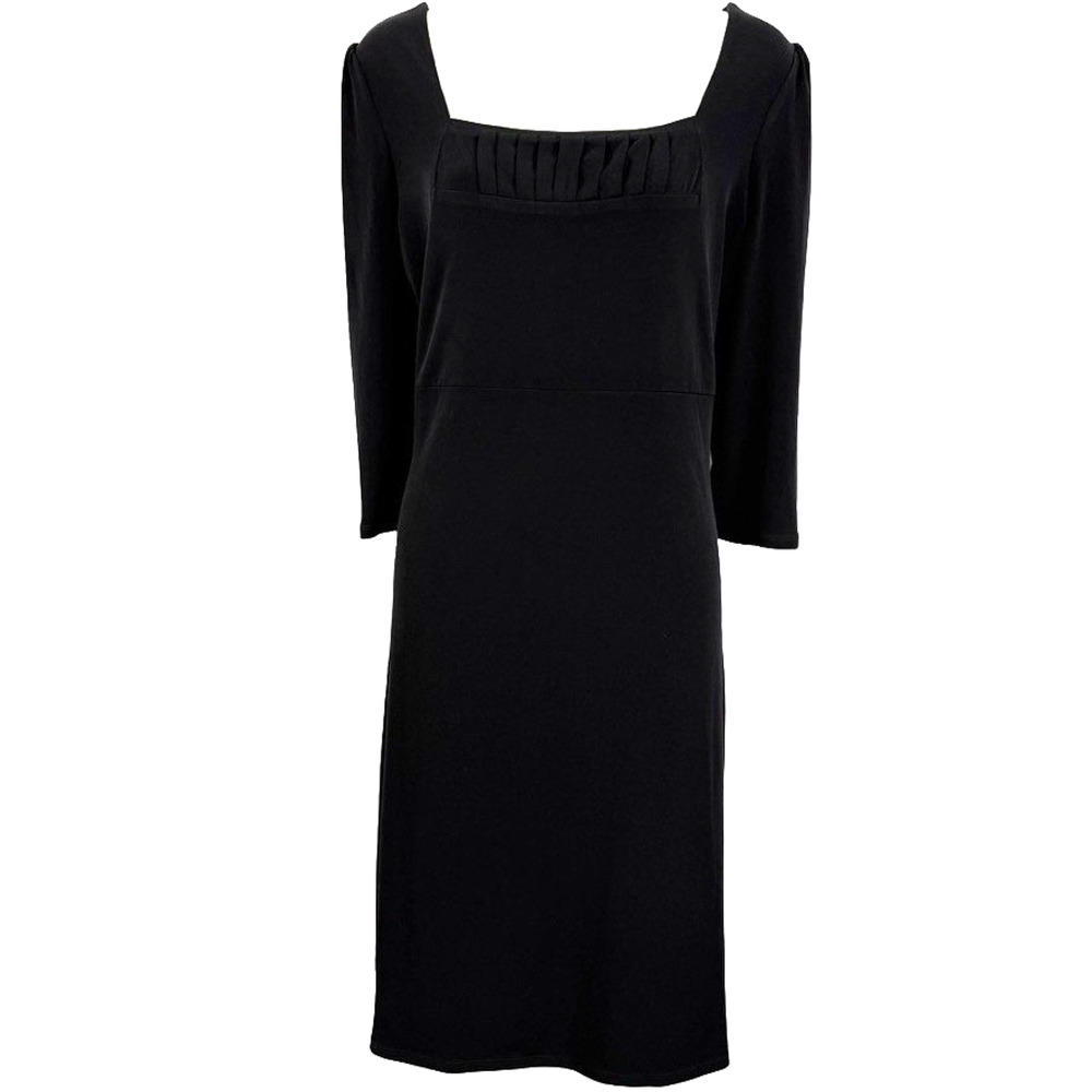 Chadwicks Collection Womens Black Jersey Knit Empire Waist Stretch Dress sz 14P